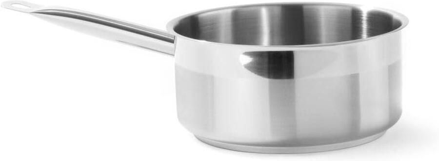 Steelpan zonder deksel Kookpan Profi Koken op inductie Naadloze sandwichbodem 3 Liter Zilver