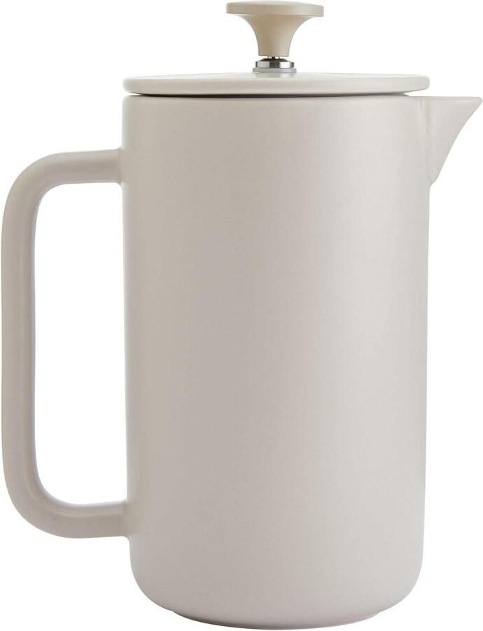 Steengoed Koffiezetapparaat Franse Pers Cafetière Koffie Zetten Duurzaam Keramisch Ontwerp 1 Liter Latte