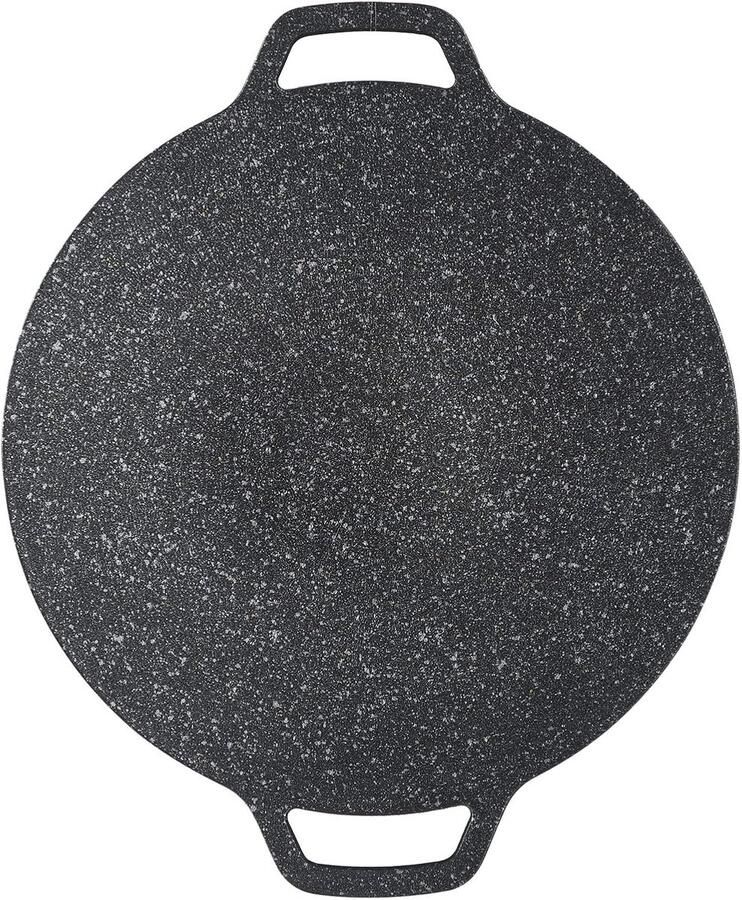 Steengrillpan in Koreaanse Stijl met Antiaanbaklaag Verdikte Aluminium Gasbarbecuebakplaat voor Buitenkoken voor Vlees en Groenten (38cm)