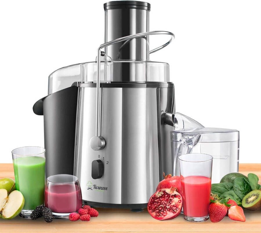Stellar Sapcentrifuge Juicer Machine 850W Citruspersen 2 Snelheden Voor fruit & groente Brede Opening (75 mm)