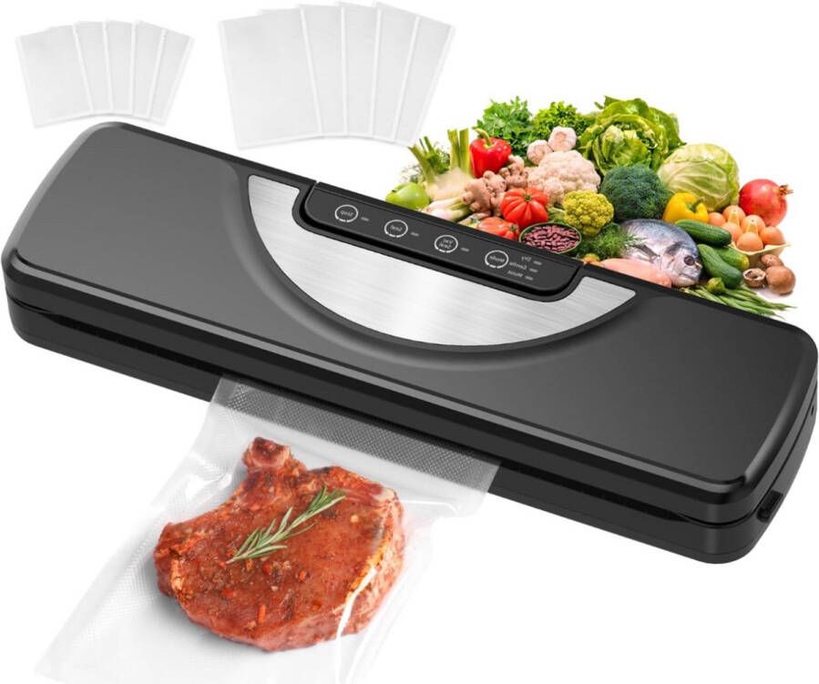 Stellar Vacuümmachines Vacuum machine Vacuümmachines Vacuummachines zakken Vacuummachine voedsel met Ingebouwde Cutter Vacuümmachine Folielasapparaat incl. 10 Vacuümzakken Vacuumsealer
