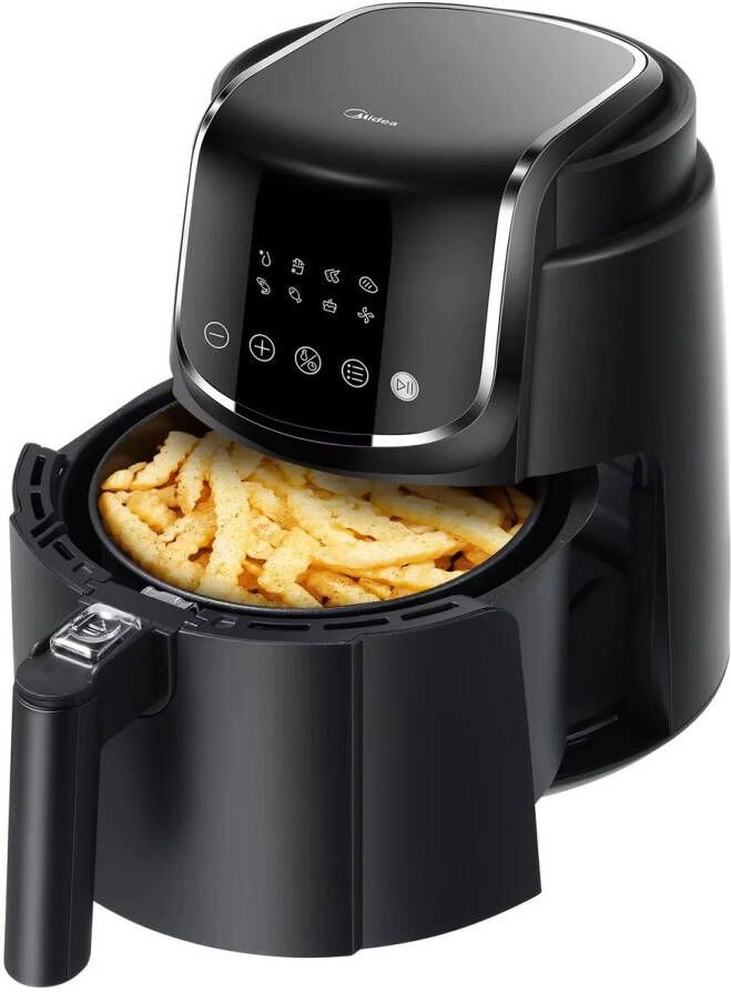 Stemily Airfryer 4 L 1500W 35-200°C 8 Kookprogramma s LED-touchscreen Uitneembare Mand 27 5 x 31 6 x 38 cm