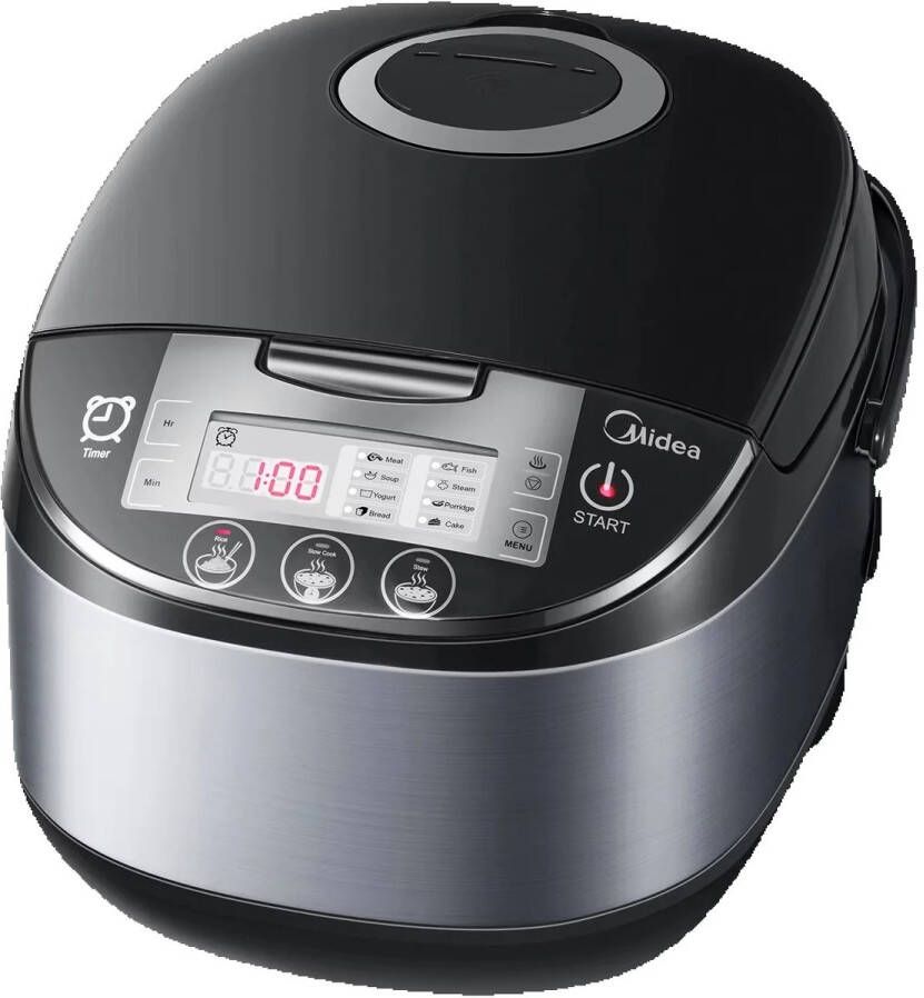 Stemily Multicooker Rijstkoker 5L Stoomfunctie & Timer Antiaanbaklaag Voor 5-6 Personen Inclusief Accessoires