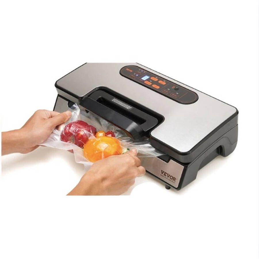 Stemily Vacumeermachine RVS Marineer Functie Inclusief Vacuumzakken en Folie 40.6 cm x 20 cm x 15.6 cm