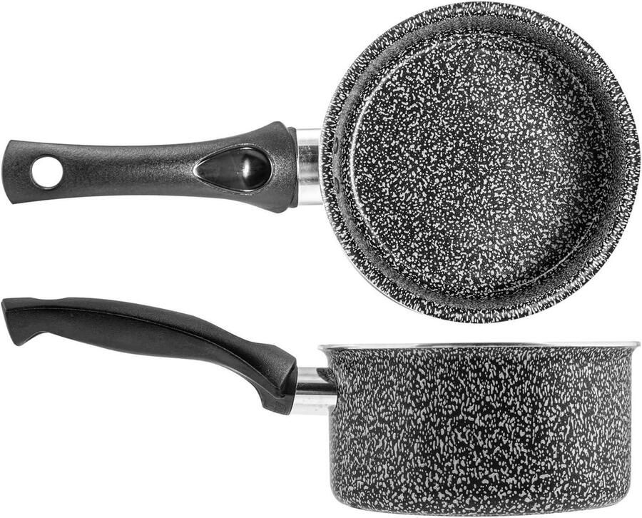 Stenen Braadpan Koekenpan Koopjes Snel Koken Antiaanbaklaag 14 cm Wit