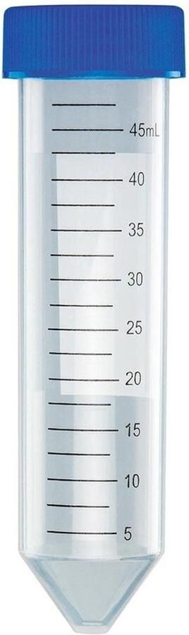 Steriele Centrifuge Buis 50ml met Schroefdop Polypropyleen Zakverpakking