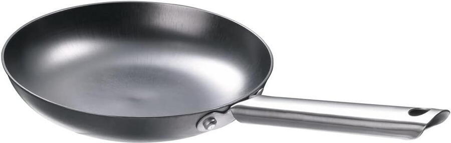 Stevige Gietijzeren Braadpan 20 cm Ongecoat Ideaal voor Schroeiend en Intensief Koken
