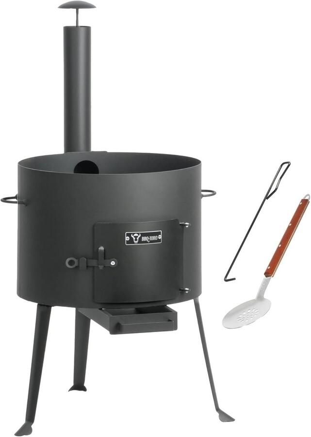 Stevige Kazan Oven Buitenkeuken met Schouw Ideaal voor Goulash en Dutch Oven