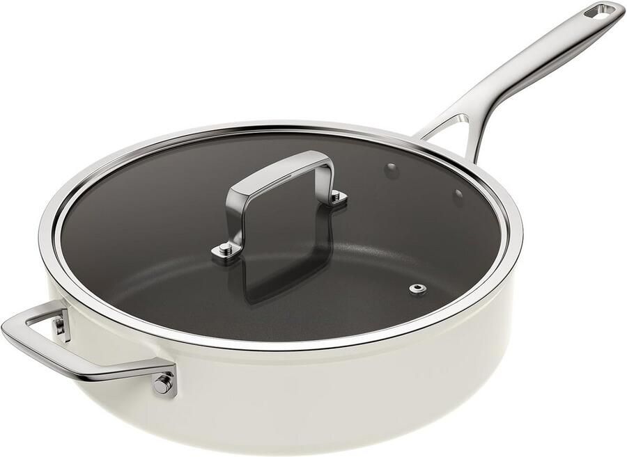 Stew Pan 28 cm Met Deksel Geschikt Voor Inductie Koekenpan Met Antiaanbaklaag Vaatwasser- En Ovenbestendig 5.1 L Voor Alle Hittebronnen