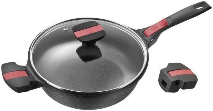 Stewpan 24 cm met Uithaalbare Hande Steenachtige Coating Geschikt voor Alle Warmtebronnen - Foto 2