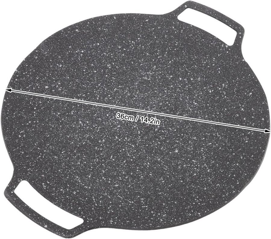 Stijl Vierkante Grill Pan Koreaanse BBQ Plaat Barbecue Grill Non Stick Koekenpan voor Thuis Outdoor Stove(36cm)