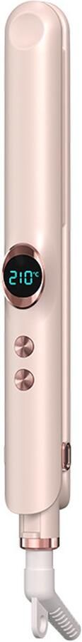 Stijltang en Krultang 2 in 1 Haartangen Multistylers met Led-display Keramische Platen Snel Opwarmen 12 Temperatuurstanden van 150°C-210°C(Roze)