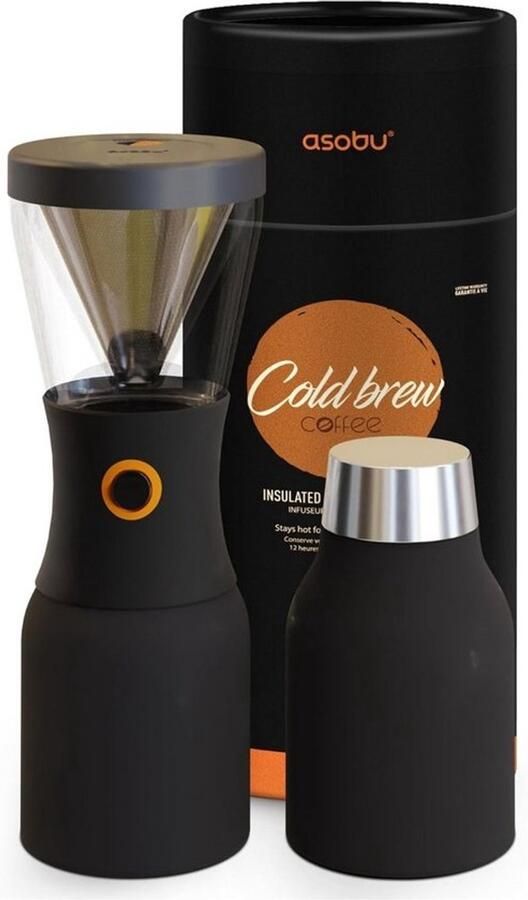 Stijlvol Cold Brew Koffiezetapparaat met Zeef Zwart 121mmx311mm