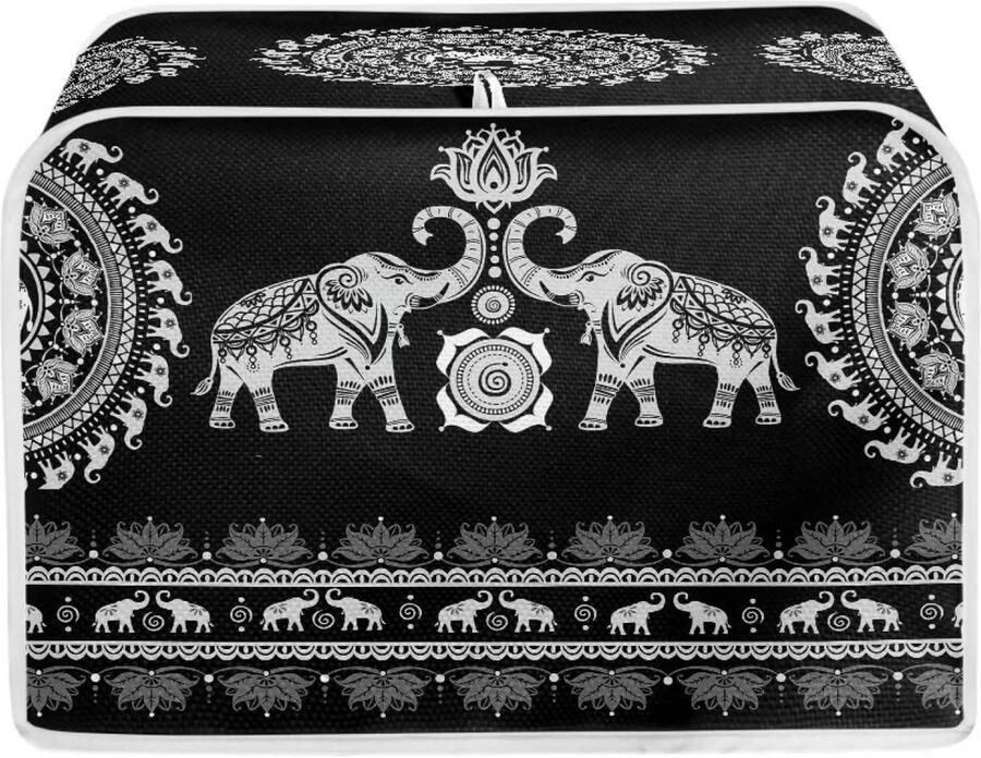 Stijlvolle Stofhoes voor Broodrooster Mandala Olifant Design Geschikt voor 2 of 4 Sleuven