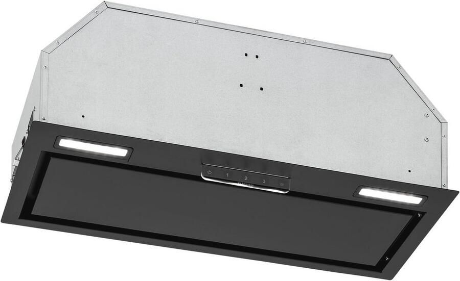 Stille Afzuigkap met Aluminium Filter 508 m³ h Luchtstroom Wandmontage met LED Verlichting