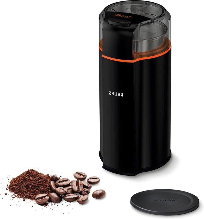 Stille Koffiemolen Elektrische Molen Verse Koffie Maken Vortex Spin Technologie 12 Koppen Zwart