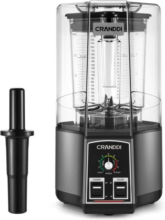 Stille schild-mixer 200 ml Professionele mixer voor smoothies en ijsversnippering 1500 W