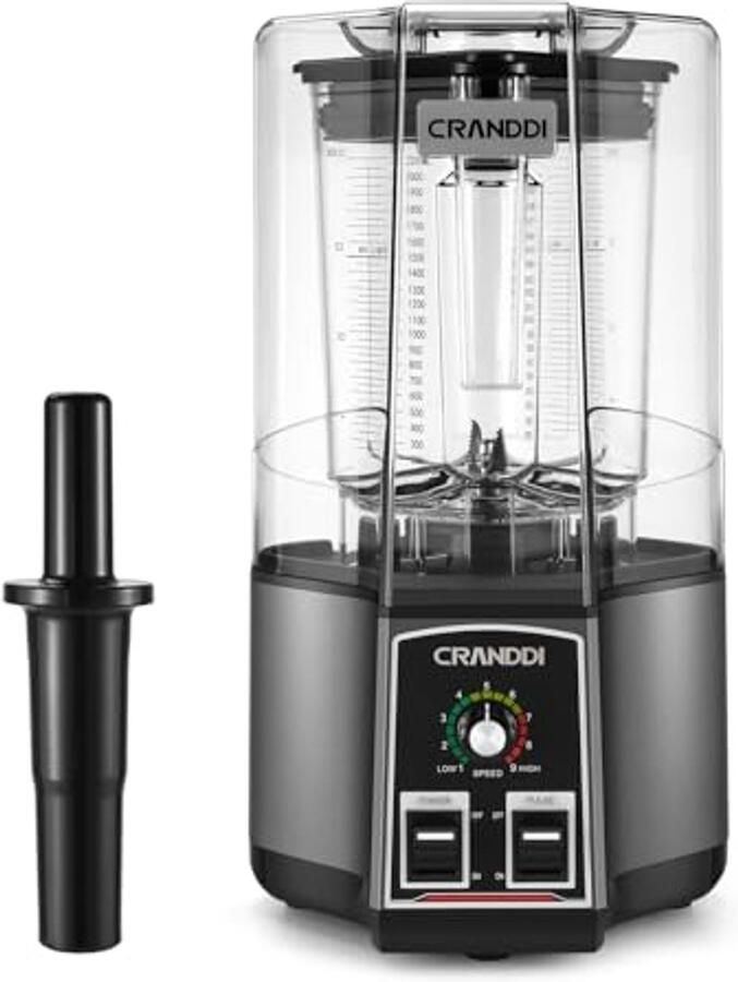 Stille schild-mixer 200 ml Professionele mixer voor smoothies en ijsversnippering 1500 W