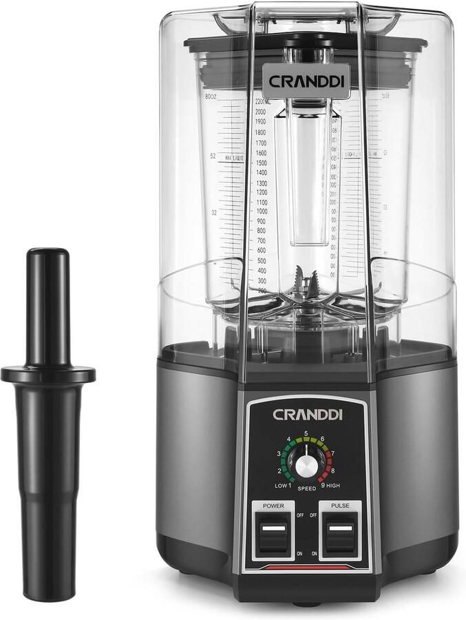 Stille schild-mixer 200 ml Professionele mixer voor smoothies en ijsversnippering 1500 W