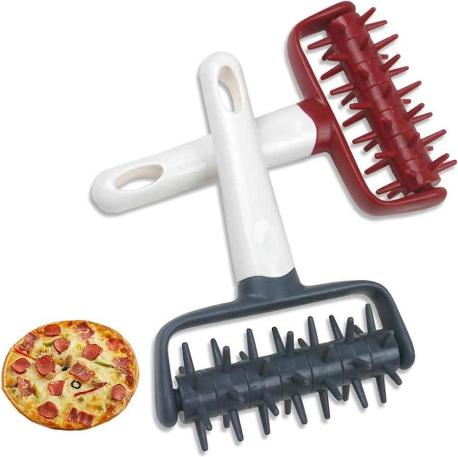 Stiproller voor Pizzadeeg en Baken Ideaal voor Taarten Brood en Koekjes 2 Stuks