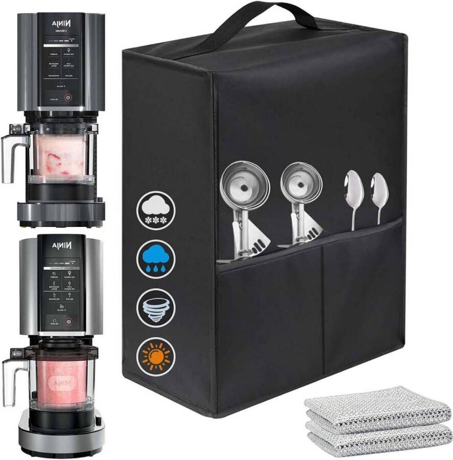 Stofbescherming voor ijsmachine waterdicht geschikt voor Ninja NC301 CREAMi NC299AMZ CREAMi bevroren dessertmachine met accessoiretas