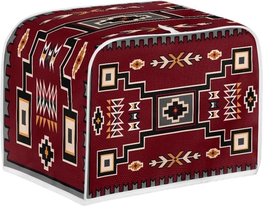 Stoffen Hoes voor 2- en 4-Sneetjes Broodrooster Universele Pasvorm Stofbescherming Wasbaar Tribal Aztec Design