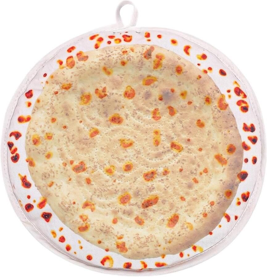 Stoffen Tortilla Warmer Brood Warmhoudtas Maaltijden Warm Houden Magnetron Geschikt 30 cm Diameter Grijs