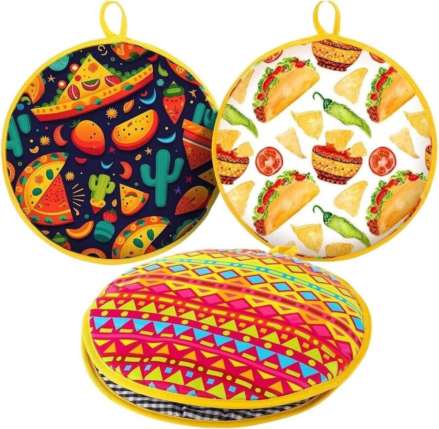 Tortilla Warmer Pannenkoekenhouder Wrap Warmer Eten Warm Houden Magnetronbestendig 305 cm Meerdere Kleuren