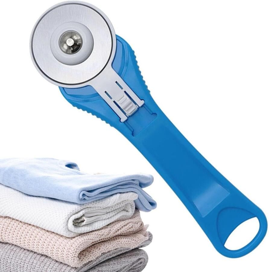 Stofsnijder Rolsnijder Stofwiel Snijder Handwerk Stoffen Knippen Ergonomische Greep 45 mm Blauw