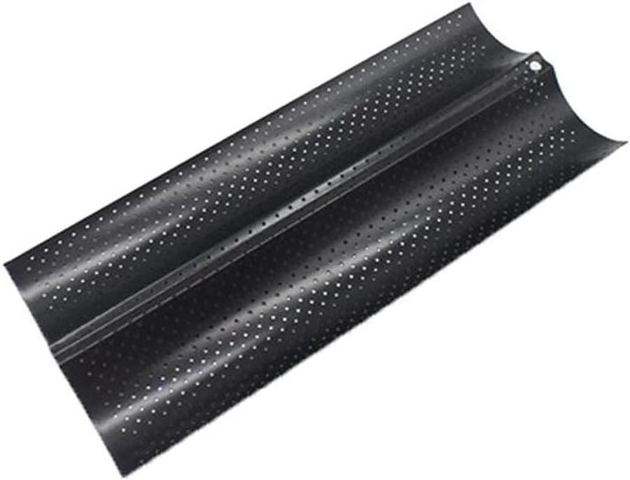 Stokbrood Bakplaat Broodvorm Bakvorm Brood Bakken Geperforeerd Antiaanbak 38x24.5x0.4 cm Zwart