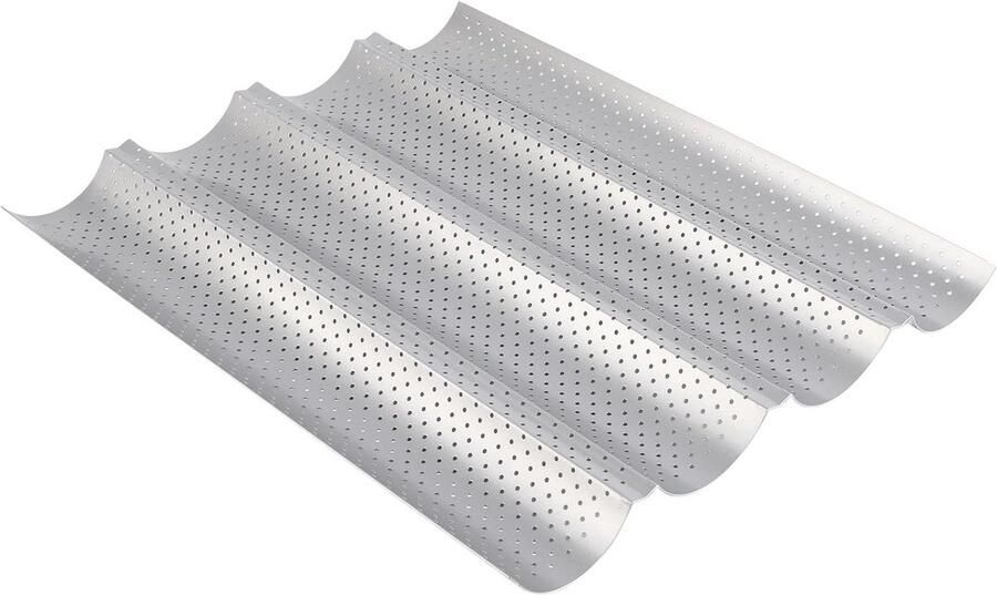 Stokbroodpan met 4 groeven voor knapperig Frans brood