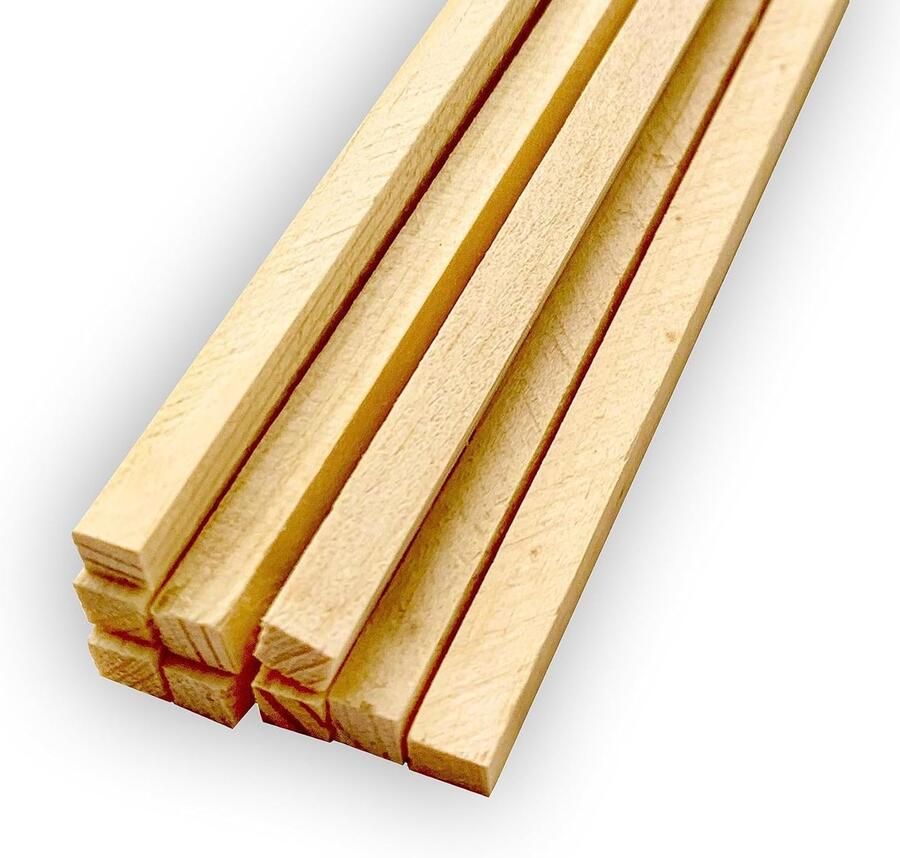 Stokjes vierkant 350 x 4 x 4 mm suikerspinstaafjes bombonstokjes spiesen staafjes voor suikerspin knutselen en huishouden (150 stuks)