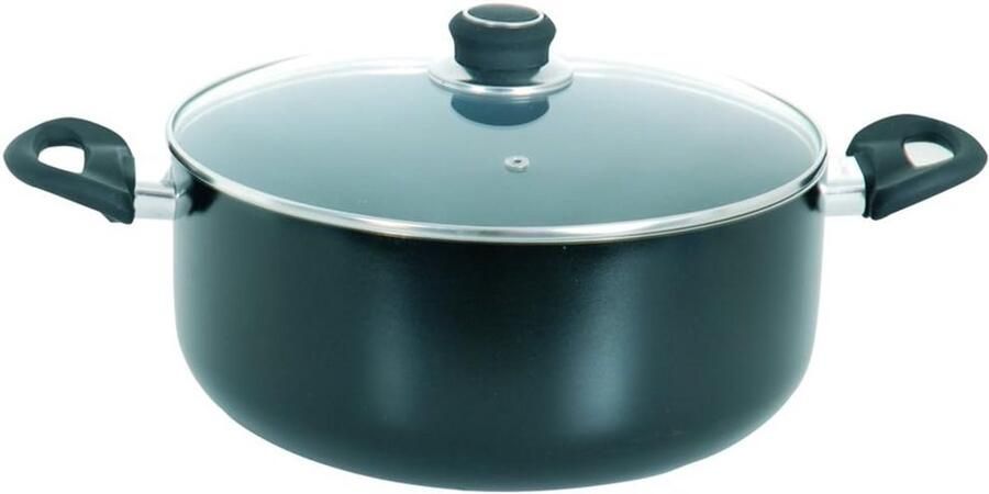 Stoofpan 28 cm voor alle warmtebronnen – aluminium met keramische coating – hittebestendig handvat – geschikt voor gas elektrisch en keramisch – makkelijk schoonmaken – vaatwasmachinebestendig