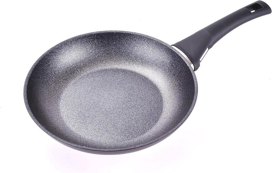 Stoofpan Aluminium Braadpan Kookpan Langzaam Garen Versterkte Antiaanbaklaag 24 cm Zwart