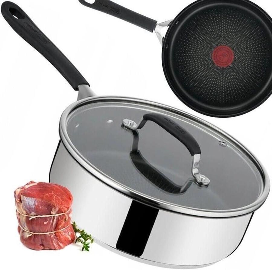 Stoofpan Braadpan Kookpan Gelijkmatig Koken Thermo-signaal Technologie 24 cm Blauw Grijs