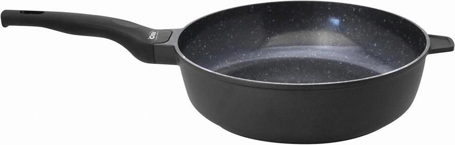 Stoofpan Braisepan Braise pan Langzaam Garen Geperforeerde Inductiebodem 24 cm Zwart