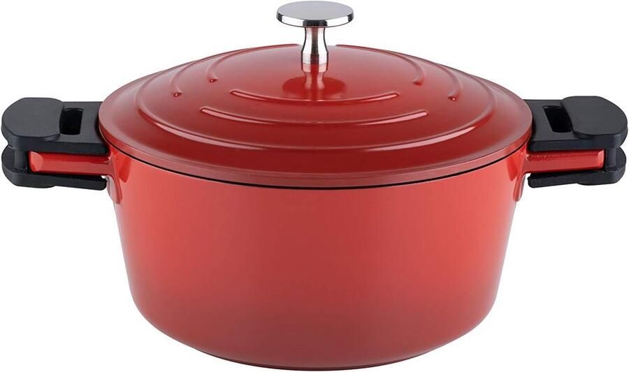 Stoofpan Inductie Braadpan Sauspan Gezond Koken Keramische Anti-aanbaklaag 20 cm 27 liter Rood