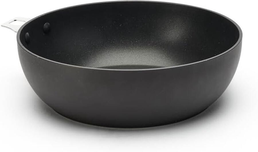 Stoofpan Inductie Kookpan Hapjespan Langzaam Garen Versterkte Antiaanbaklaag 24 cm Zwart