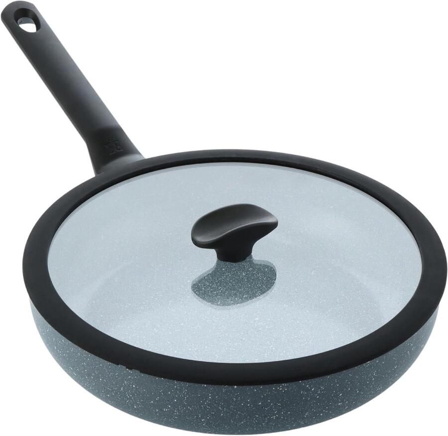 Stoofpan met antiaanbaklaag Graniet keramiek pan Langzaam garen PFAS-vrij Ø 24 cm 42 liter Graniet