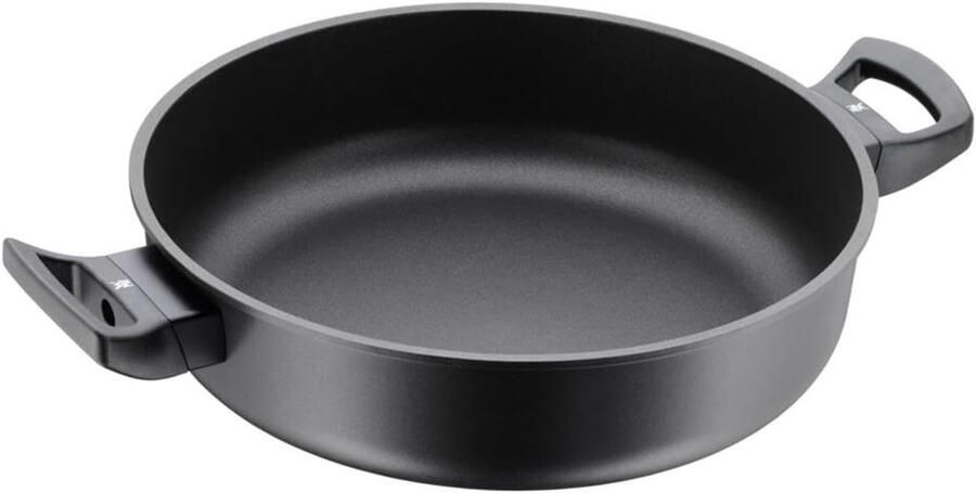 Stoofpan met Deksel Braisepanne Kookpan Langzaam Garen Hoge Rand 28 cm Zwart