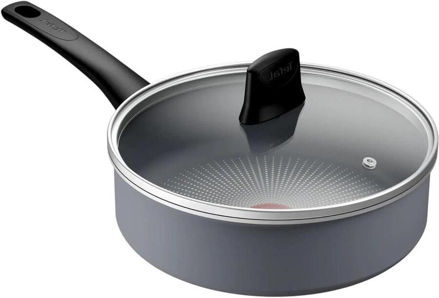 Stoofpan met deksel Hapjespan Sauteuse Dagelijks koken Gerecycled aluminium 24 cm Grijs