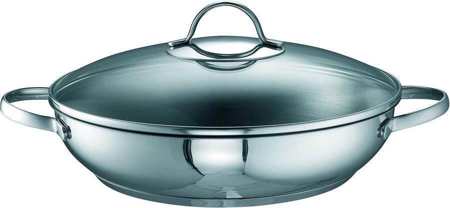 Stoofpan met Deksel Kookpan Aluminium Langzaam Garen Inductie Geschikt 28 cm Zilverkleurig