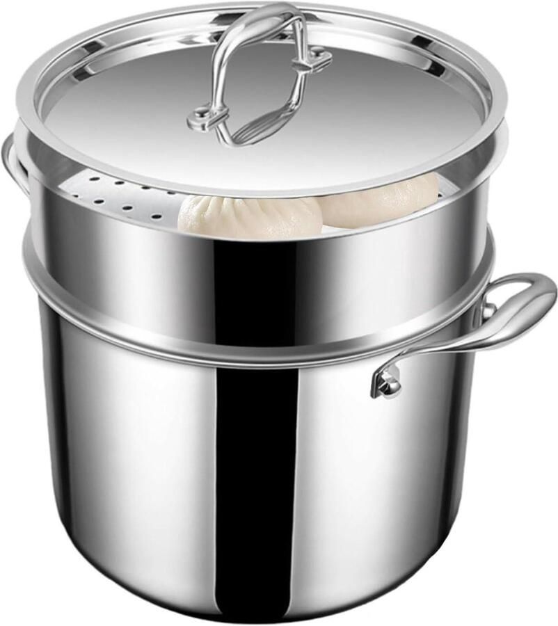 Stoofpan met deksel Kookpan Stoofpot Grote Maaltijden Bereiden Snelle Gelijkmatige Verwarming Niet gespecificeerd Zilver