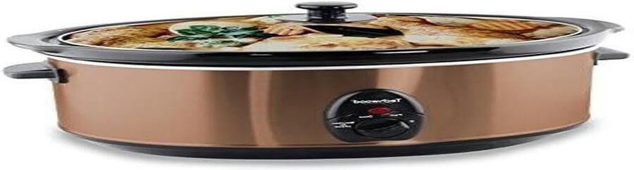 Stoofpan RVS Slowcooker Pan Langzaam Garen Koude Wand 45 Liter Brons