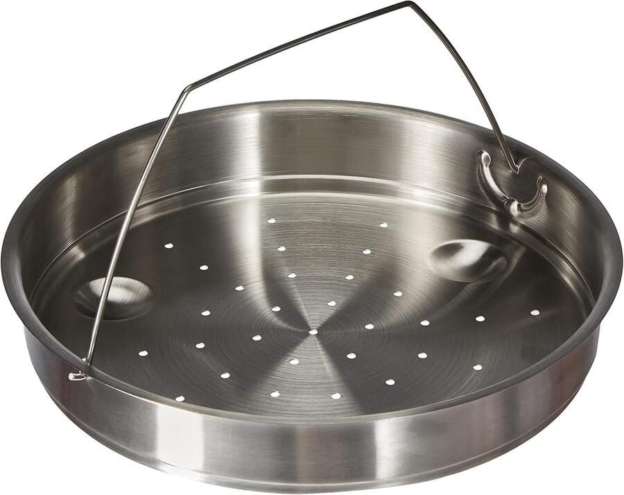 Stoom en drukfornuis Stoofpan Koken en stomen Roestvrij staal 22-24 cm Metaalkleur