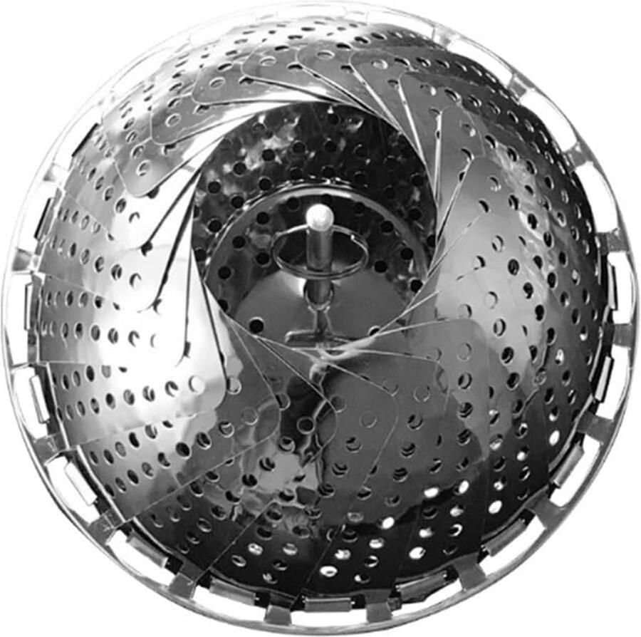 Stoombak Stoommandje Gezond Koken Opvouwbaar Ontwerp Verstelbaar Zilver