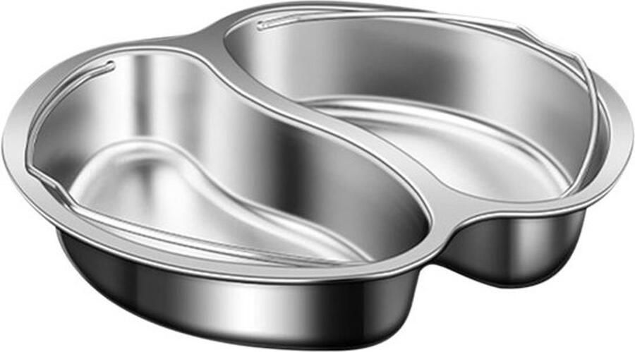Stoombak Verdeelde Pan Maaltijd Tray Efficiënte Kookgerei Meerdere Compartimenten 19x19x3 cm Zilver