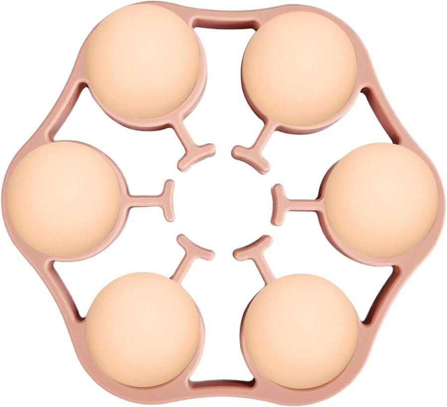 Stoombak voor eieren Eierhouder stoomkoker Gerechten stomen Hittebestendig siliconen 157 x 157 x 2 cm Roze