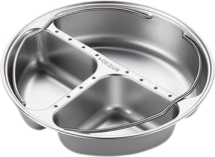 Stoomboot Mand Stoominzet RVS Gezond Koken Stapelbaar Drie Niveaus 22.5 cm Diameter Zilver