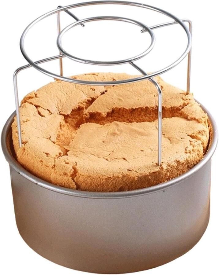 Stoomrek Bakstandaard Koken en Bakken Roestvrij Staal 17 cm Rond Zilver